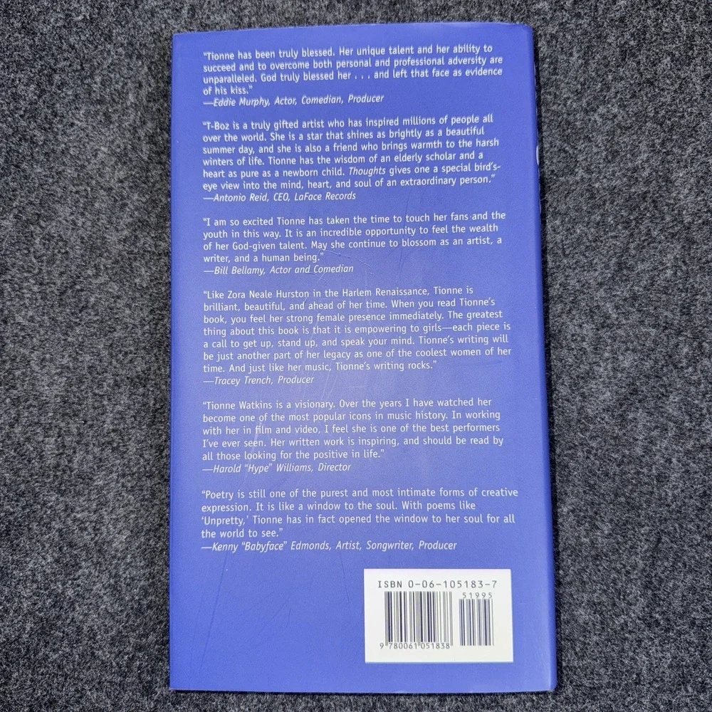 T-Boz Tionne Watkins Thoughts‎ Hardcover Book TLC